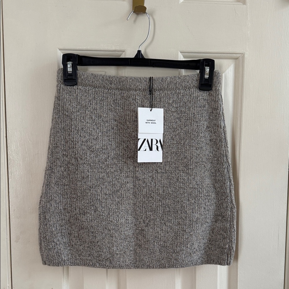 Zara Heather Gray Mini Skirt